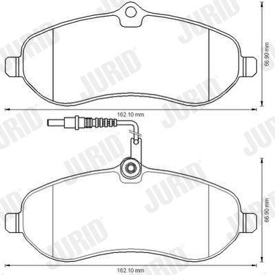 JURID CITROEN Тормозные колодки передний Jumpy Fiat ScudoPeugeot Expert 07- с датчиком