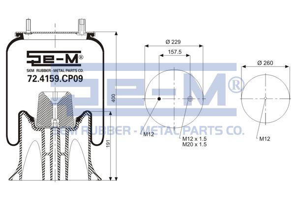 Mech, pneumatické odpružení 72.4159.CP09