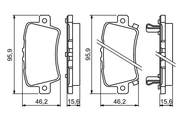 BOSCH тормозные колодки задние HONDA Civic 05