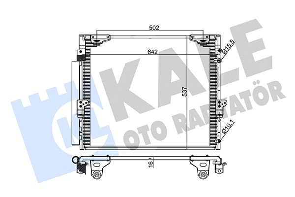 KALE TOYOTA Радиатор кондиционера конденсатор с осушителем LAND CRUISER 200 4.5, 4.6, 4.7 07-