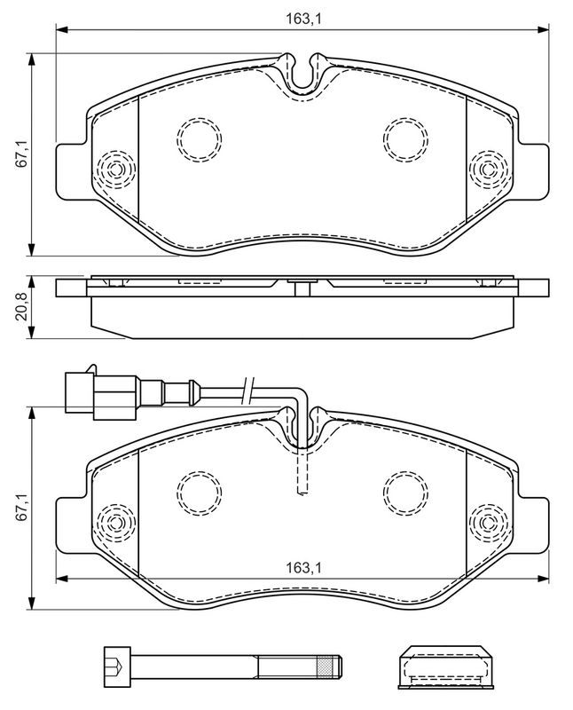BOSCH 0986494334 Brake Pad Set, disc brake