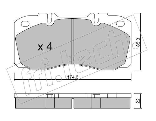 fri.tech. 277.0 Brake Pad Set, disc brake