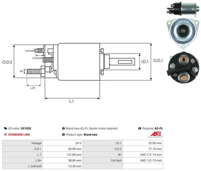 Magnetlülitus, starter, AS-PL SS1020