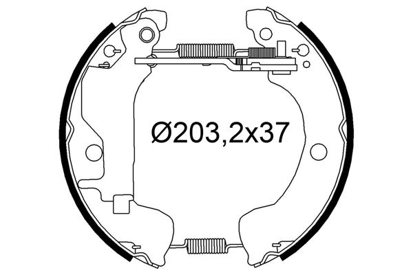 Valeo 554922 Brake Shoe Set