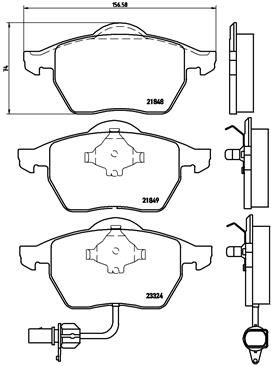 BREMBO fékbetétkészlet, tárcsafék P 85 060