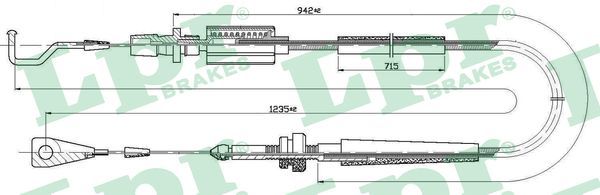 Газопровід, VW T-4 1.9D/TD 1230mm, Lpr C0030A