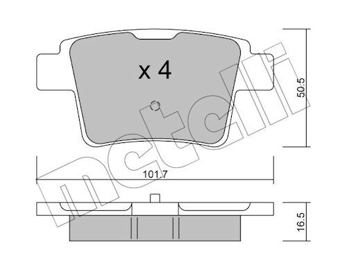 Plaquettes+de+frein+à+disque METELLI 22-0677-0