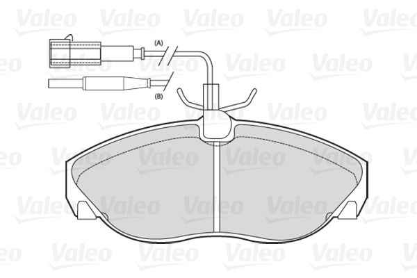 Комплект гальмівних накладок, дискове гальмо, Valeo 301010