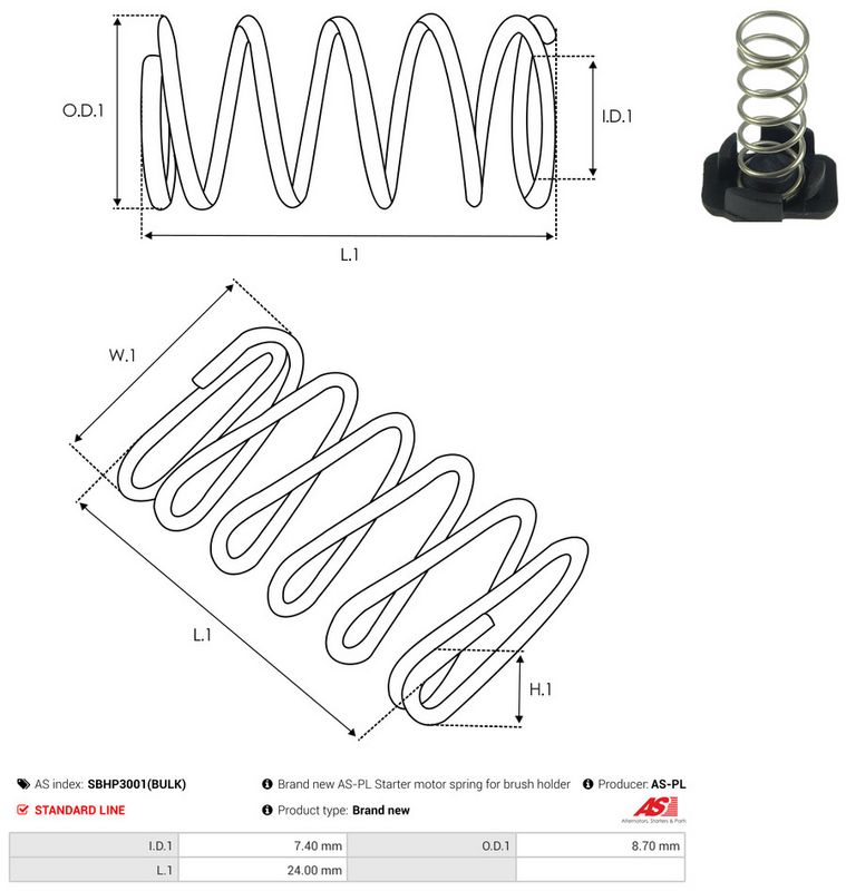AS-PL SBHP3001(BULK) Repair Kit, starter