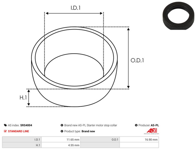 AS-PL SRS4004 Repair Kit, starter