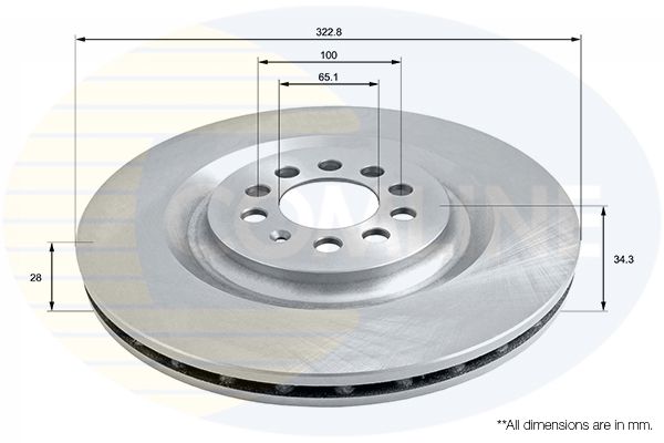 Comline Brake Disc ADC2602V