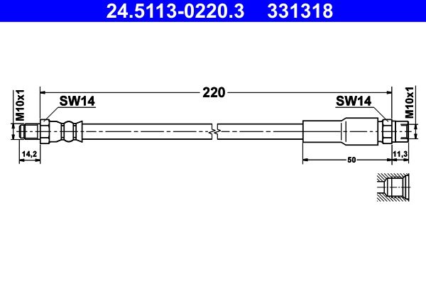 ATE fékcső 24.5113-0220.3