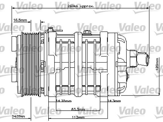 VALEO Compressor, airconditioning 815850