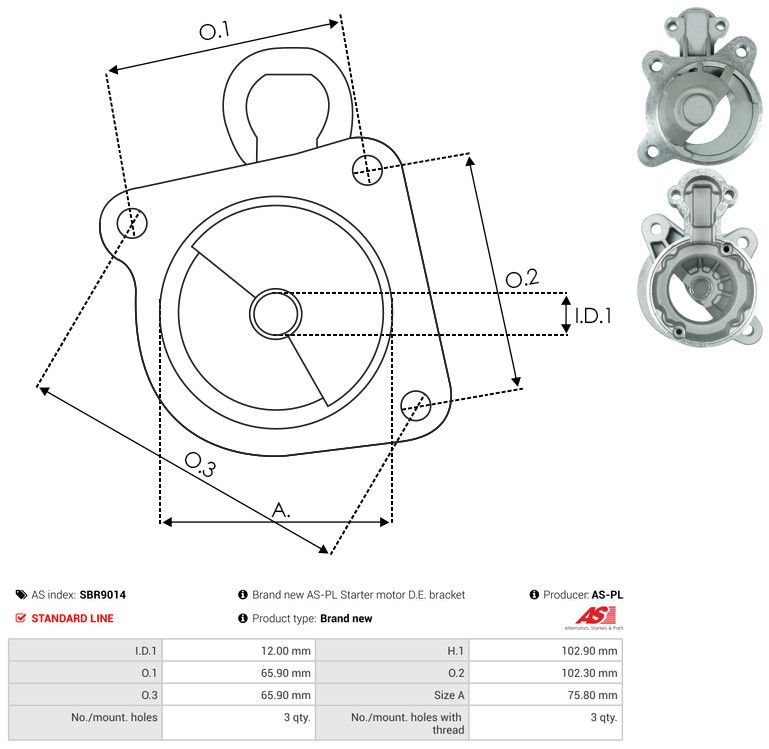 Starterikaas, Karburaator, AS-PL SBR9014