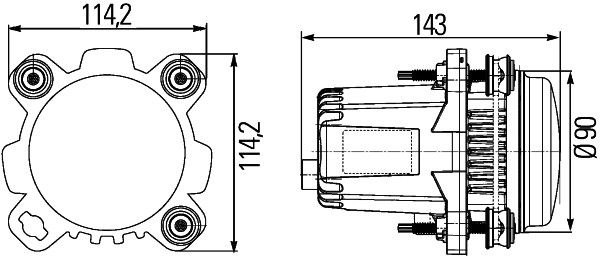 Оптичний елемент фари, основна фара, Hella 1BL012488-101