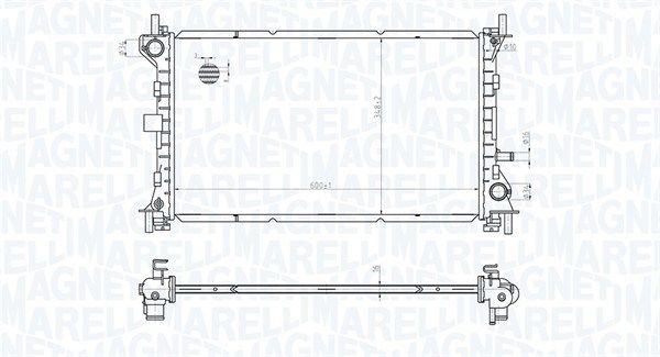 Радіатор, система охолодження двигуна, Magneti Marelli 350213178100