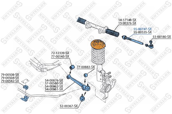 STELLOX 55-00197-SX Inner Tie Rod