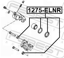 FEBEST 1275-ELNR Repair Kit, brake caliper