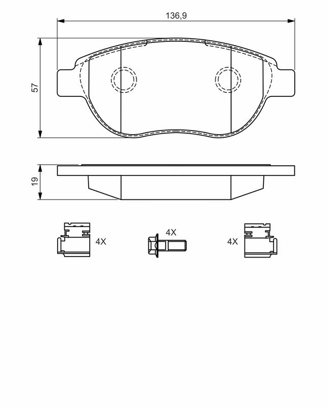 BOSCH 0986494602 Brake Pad Set, disc brake