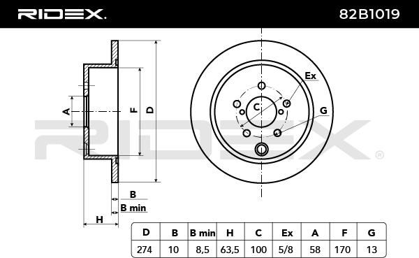 спирачен диск RIDEX
