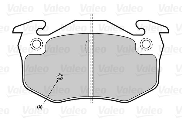 Комплект гальмівних накладок, дискове гальмо, Valeo 301080