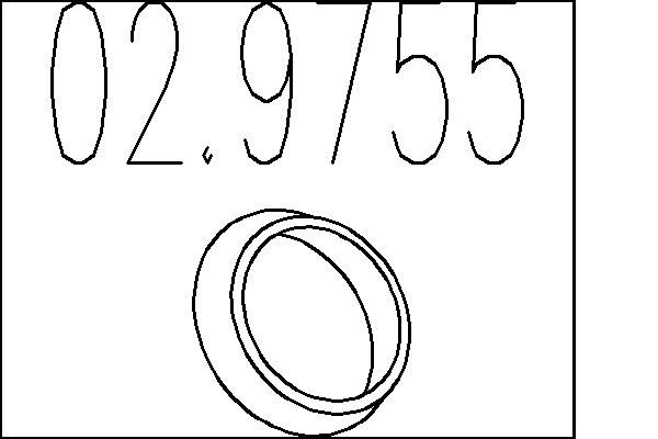 MTS tömítőgyűrű, kipufogócső 02.9755
