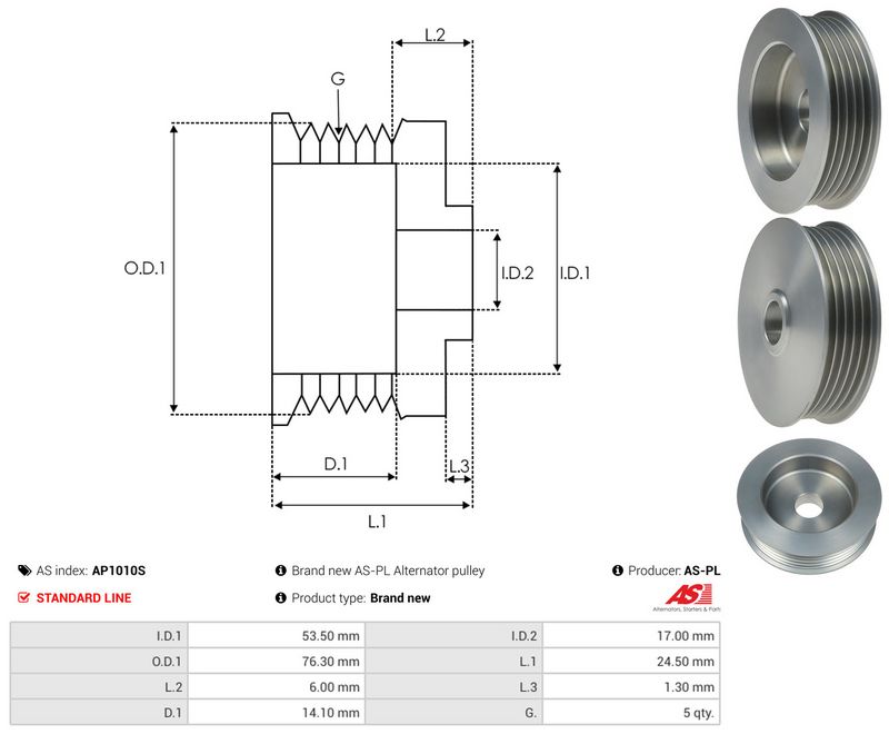 Rihmaratas, generaator, AS-PL AP1010S