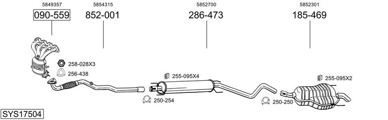 SISTEM DE ESAPAMENT BOSAL SYS17504