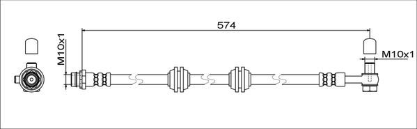 METZGER AUTOTEILE 4111755 - Brake Hose