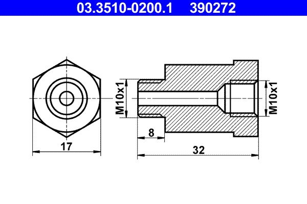 ATE Adapter, remleiding 03.3510-0200.1