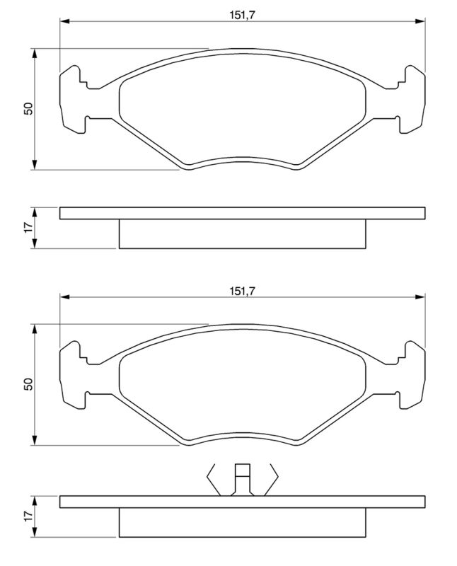 BOSCH Plaquettes de frein à disque 0 986 460 986
