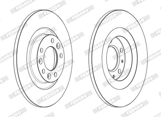 FERODO Disque de frein DDF2654C