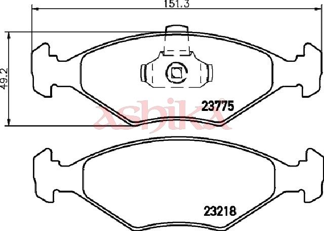 ASHIKA 50-00-0223 Brake Pad Set, disc brake