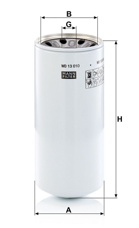 Filtru, sistem hidraulic primar WD 13 010-2 x MANN-FILTER