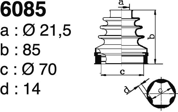 DEPA 6085 Bellow Kit, drive shaft