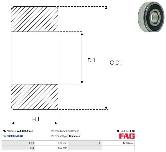 AS-PL ABE9006(FAG) Bearing