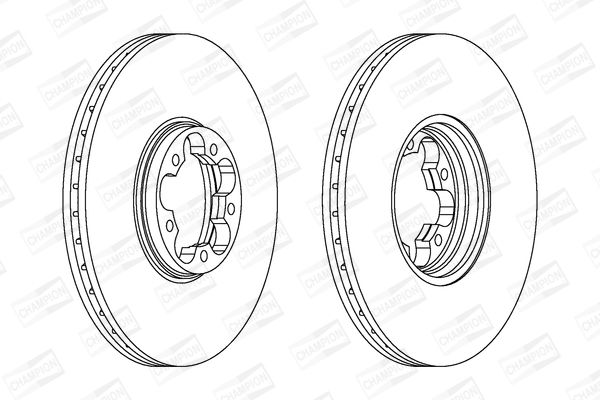 CHAMPION FORD диск гальмівний передній Transit 00-