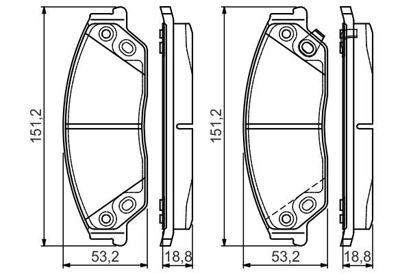 Комплект гальмівних накладок, дискове гальмо, Bosch 0986495149