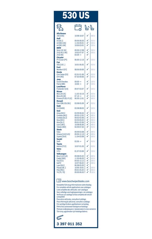 BOSCH 3 397 011 352 Wiper Blade