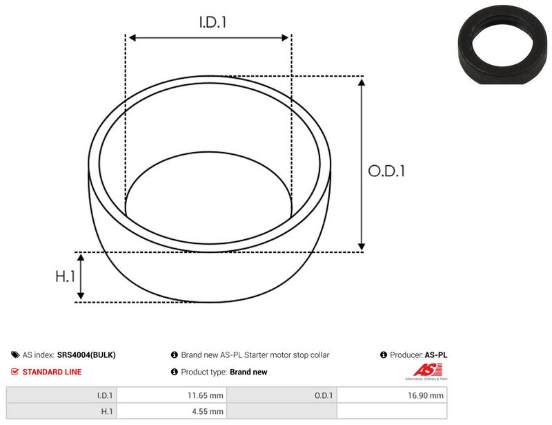 AS-PL SRS4004(BULK) Repair Kit, starter