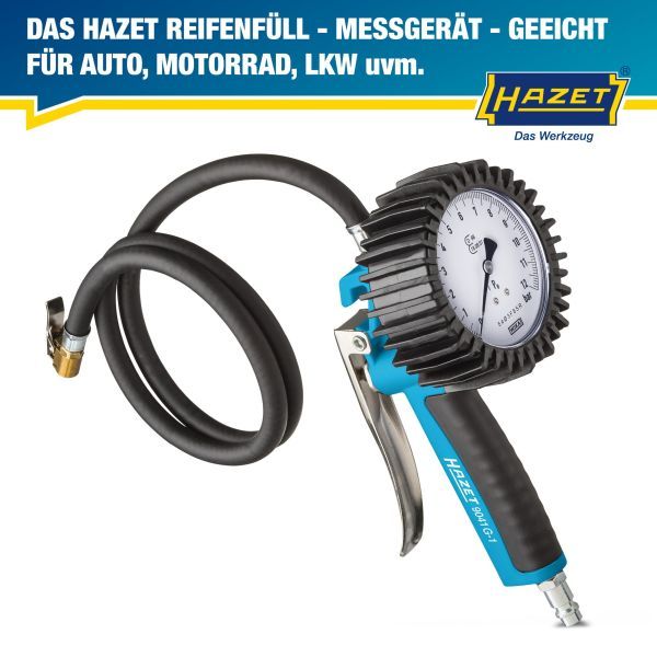 HAZET 9041G-1 Compressed-air Tyre Pressure Gauge/Inflator