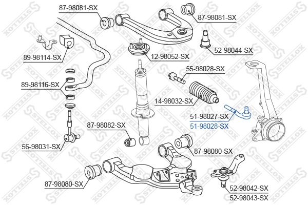 STELLOX 51-98028-SX Tie Rod End