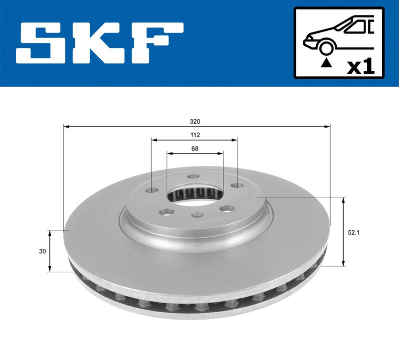 SKF VKBD 80163 V1 Brake Disc