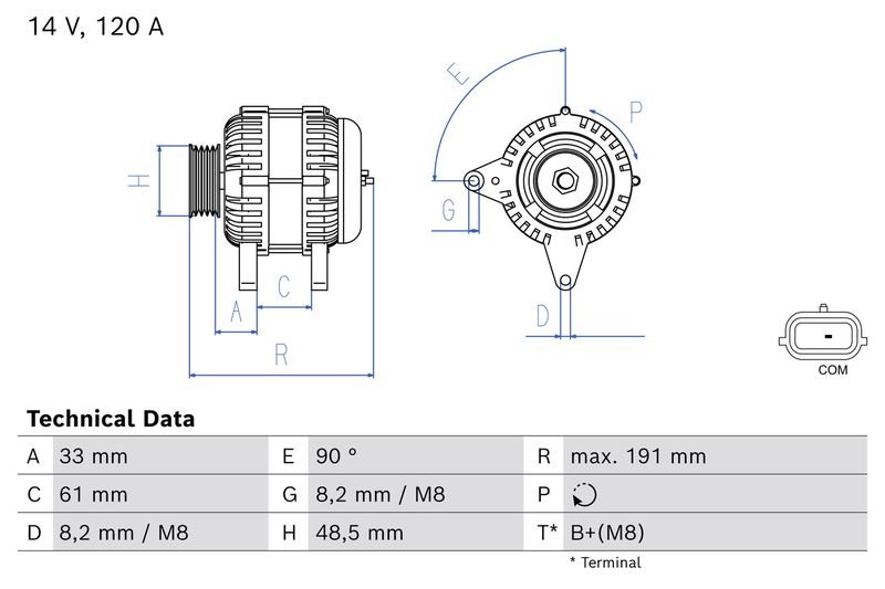 Bosch Alternator 0 986 084 410