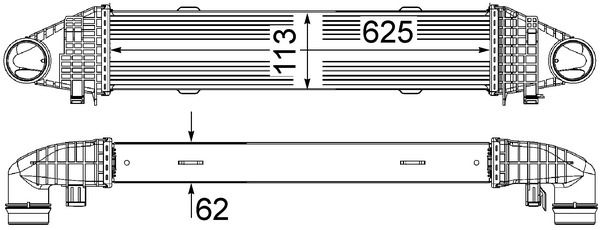 Product Image - Intercooler, inlaatluchtkoeler - CI356000P - MAHLE