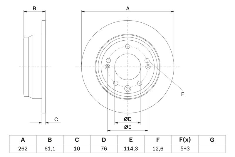 BOSCH Remschijf 0 986 479 W64