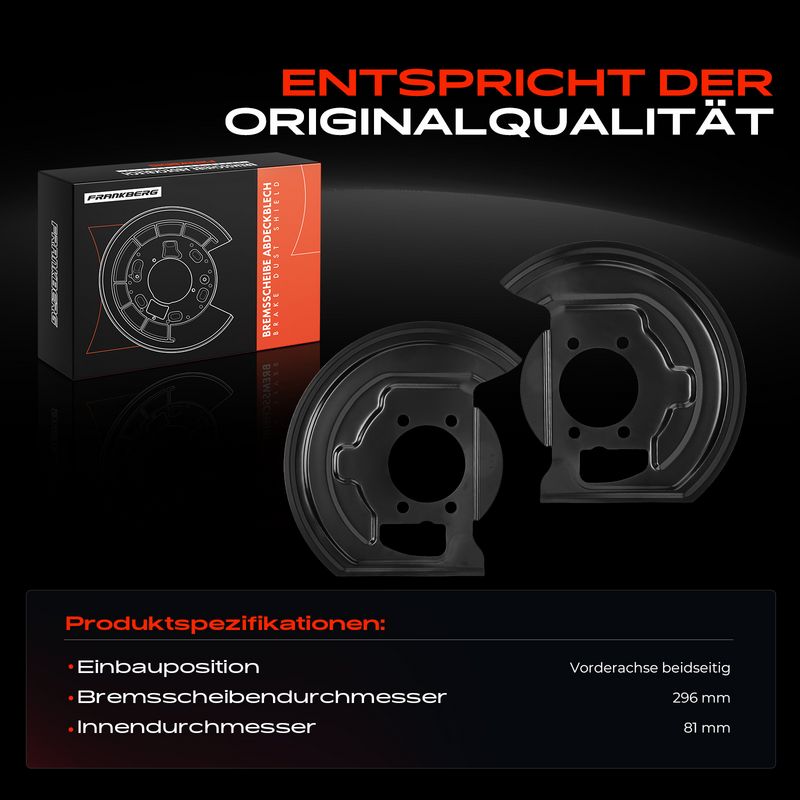 Frankberg 5481FB0032583 Splash Guard, brake disc
