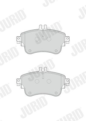Комплект гальмівних накладок, дискове гальмо, Jurid 573402J