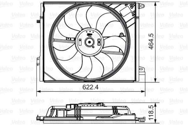 VALEO ventilátor, motorhűtés 696882