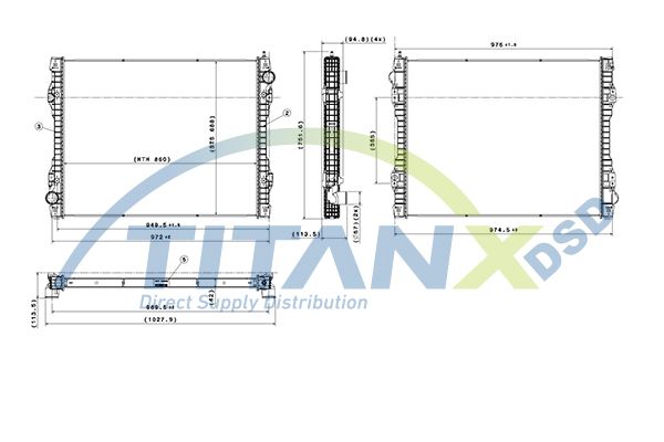 Chladič, chlazení motoru RX149011